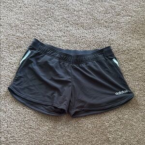 Adidas Charcoal Aeroready Athletic Shorts Lightweight Moisture-Wicking